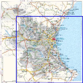 mapa de  provincia Provincia de Valencia