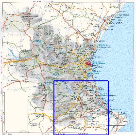 mapa de  provincia Provincia de Valencia