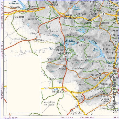 carte de  la province Province de Valence