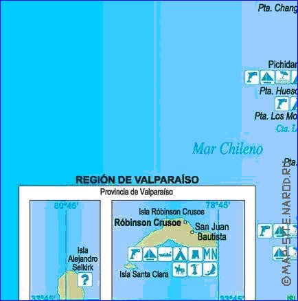 mapa de  oblast Valparaiso