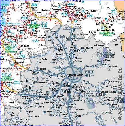 carte de  oblast Valparaiso