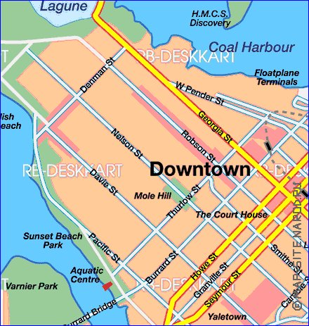 carte de Vancouver en allemand