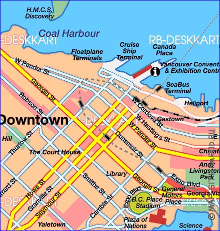 carte de Vancouver en allemand