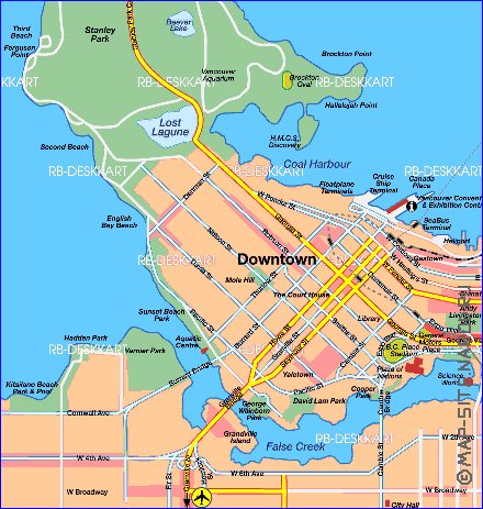 carte de Vancouver en allemand