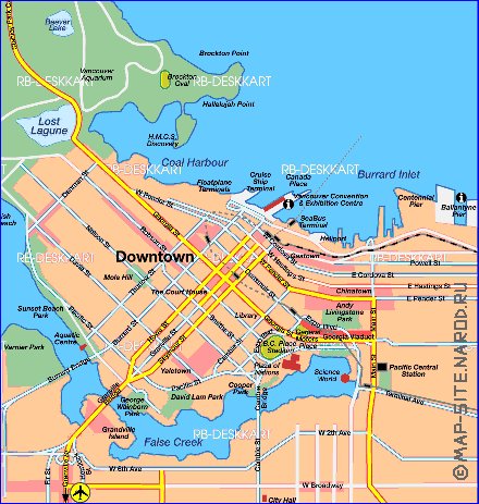 carte de Vancouver en allemand