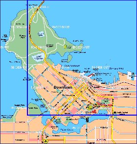 mapa de Vancouver em alemao