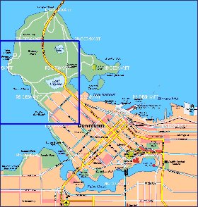 mapa de Vancouver em alemao