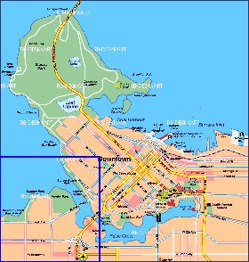 mapa de Vancouver em alemao