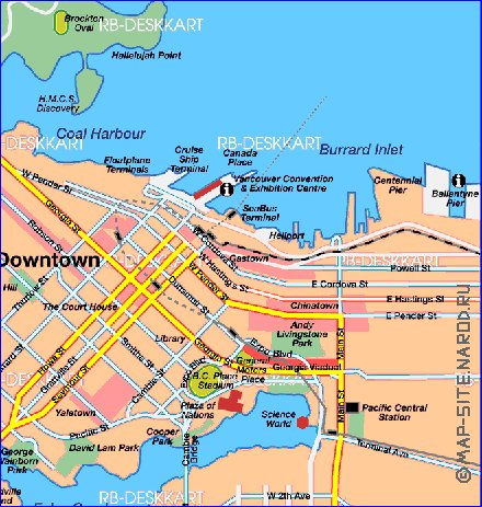 carte de Vancouver en allemand