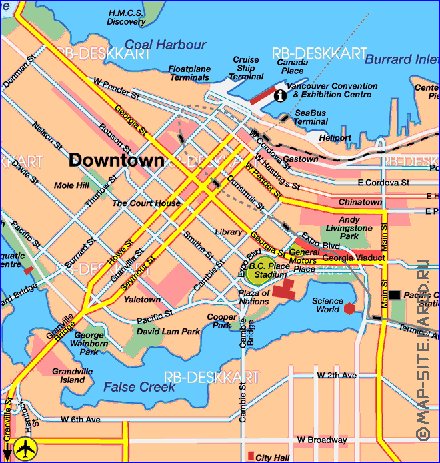 carte de Vancouver en allemand