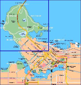 mapa de Vancouver em alemao