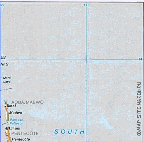 Administratives carte de Vanuatu