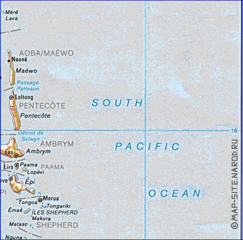 Administrativa mapa de Vanuatu