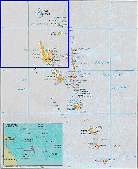 Administratives carte de Vanuatu