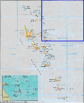 Administratives carte de Vanuatu