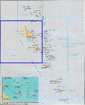Administratives carte de Vanuatu