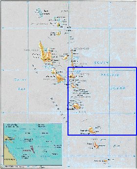 Administrativa mapa de Vanuatu