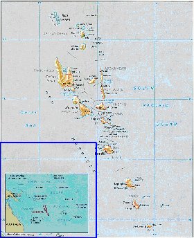 Administratives carte de Vanuatu