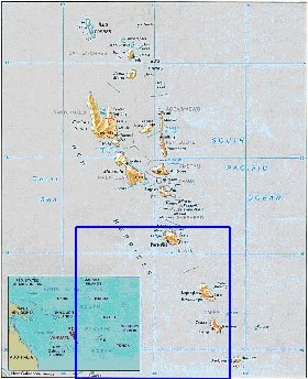 Administratives carte de Vanuatu