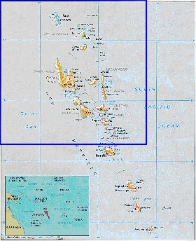 Administratives carte de Vanuatu