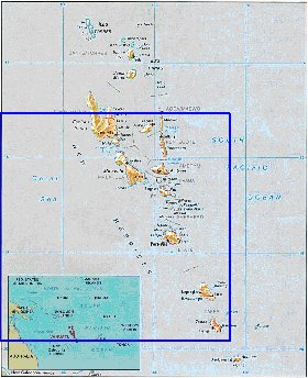 Administrativa mapa de Vanuatu