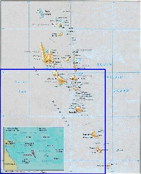 Administrativa mapa de Vanuatu