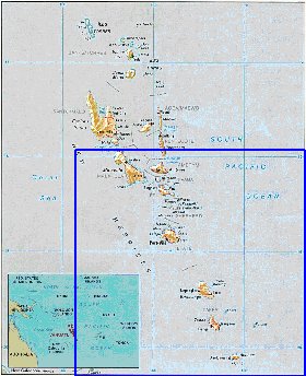 Administrativa mapa de Vanuatu