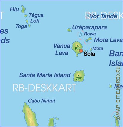 carte de Vanuatu en allemand