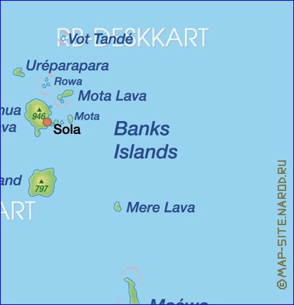 mapa de Vanuatu em alemao