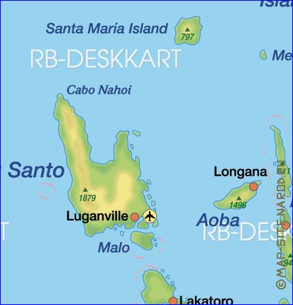 mapa de Vanuatu em alemao