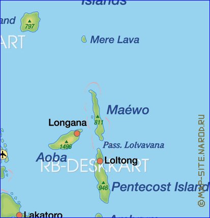 mapa de Vanuatu em alemao