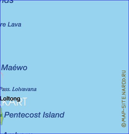 mapa de Vanuatu em alemao