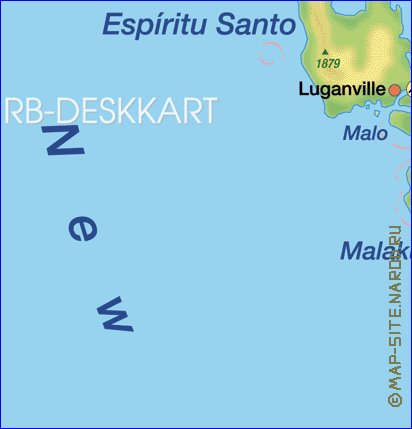 carte de Vanuatu en allemand