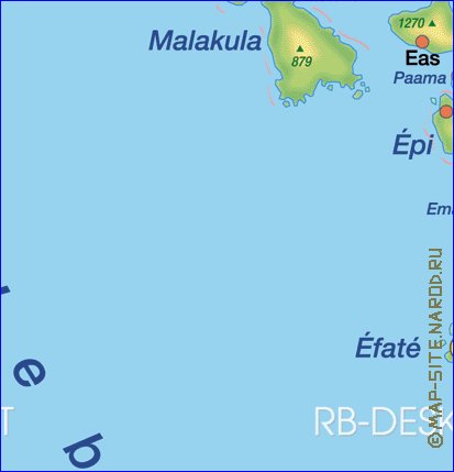 mapa de Vanuatu em alemao