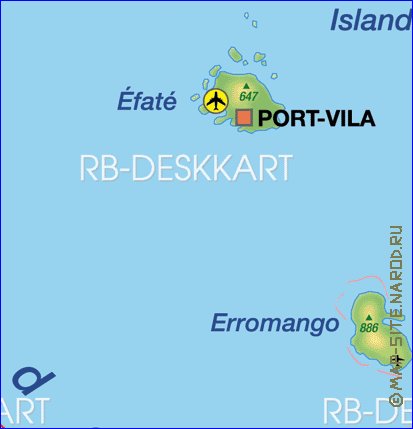 mapa de Vanuatu em alemao