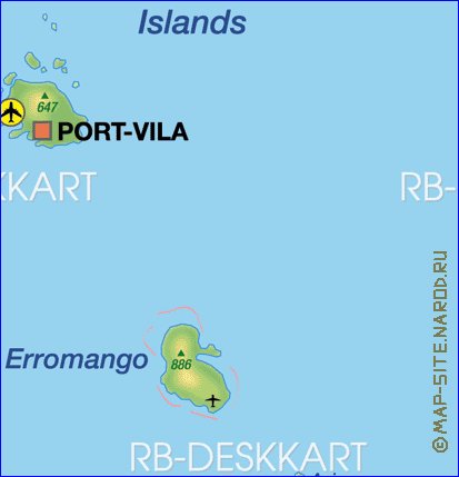 mapa de Vanuatu em alemao