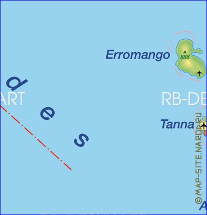 mapa de Vanuatu em alemao