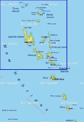 mapa de Vanuatu em alemao