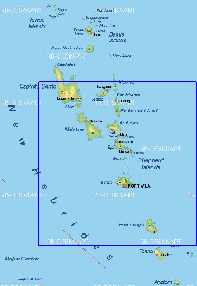 mapa de Vanuatu em alemao