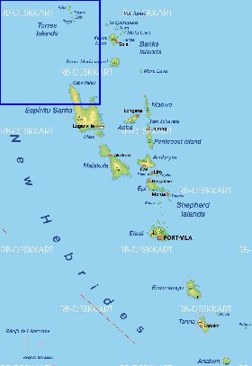 carte de Vanuatu en allemand