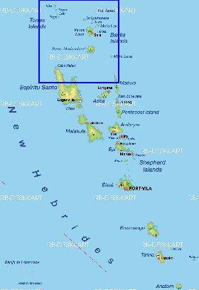 carte de Vanuatu en allemand