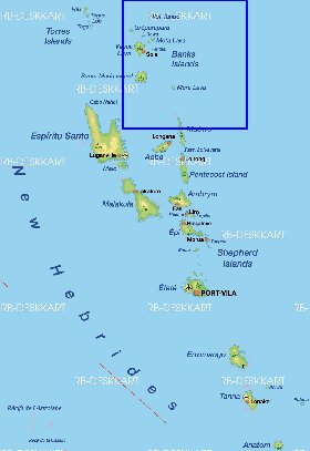 carte de Vanuatu en allemand