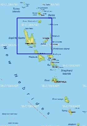 mapa de Vanuatu em alemao