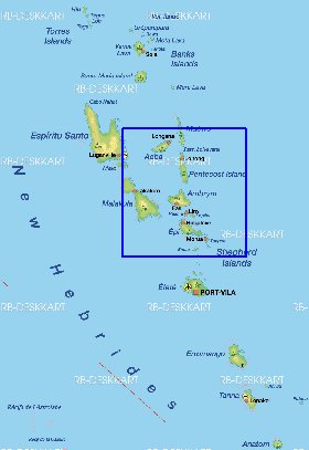 mapa de Vanuatu em alemao