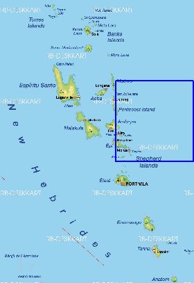 mapa de Vanuatu em alemao