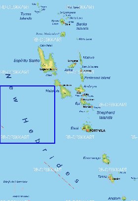 mapa de Vanuatu em alemao