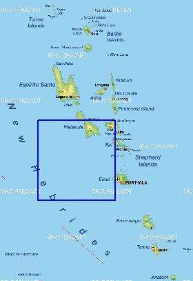 mapa de Vanuatu em alemao