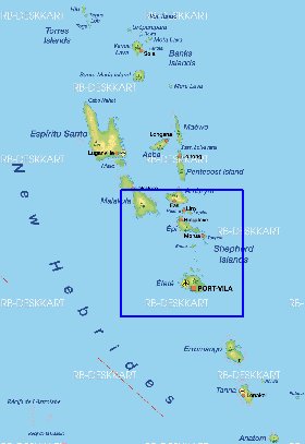 mapa de Vanuatu em alemao