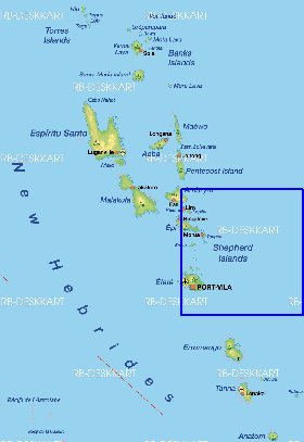 mapa de Vanuatu em alemao