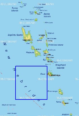 carte de Vanuatu en allemand